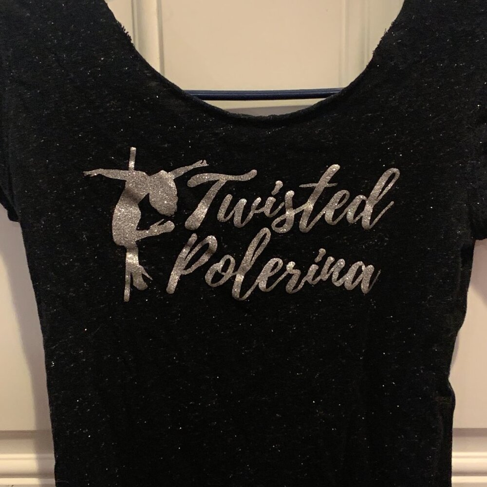 🙌 2/$55 Twisted Polerina Signature OG Logo Twisted Cutout Back Pole Shirt